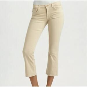J Brand Gigi Muslin Cropped Flare Khaki Pants - Size 25 - Japanese Luxe Twill